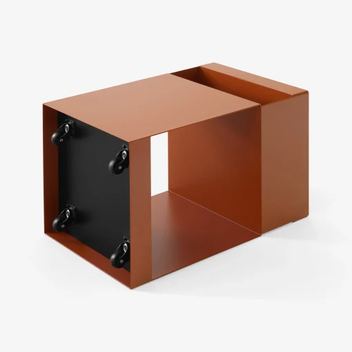 &tradition Rollcontainer Rotate Sc73 Metall Orange Braun / 35 X 35 X H 59 Cm - Stahl - Terracotta Best