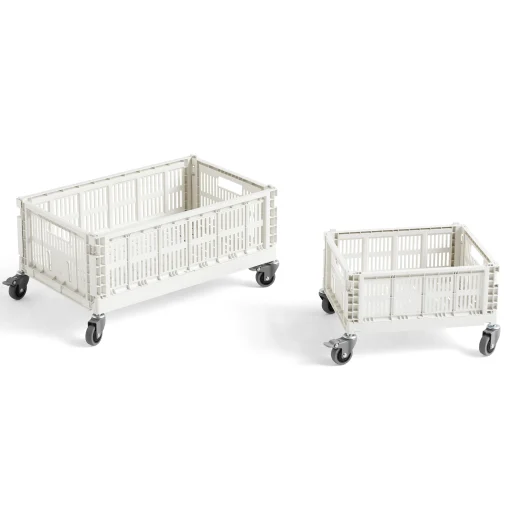Hay Rollen  Metall / 4Er Set - Fur Korb Colour Crate Large 34,5 X 53 Cm - Grau Outlet