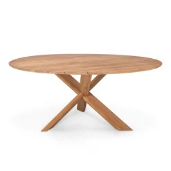 Ethnicraft Runder Tisch Circle Outdoor Holz Natur / - O 163 Cm / 6 Personen - Teak Outlet