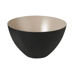 Normann Copenhagen Salatschussel Krenit Metall Beige / O 25 X H 14 Cm - Stahl - Sand - Schwarz New