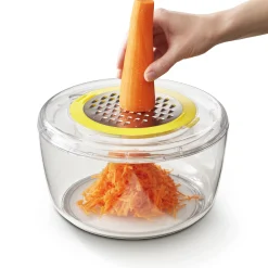 Joseph Joseph Salatzubereitungsset Multi-Prep Plastikmaterial Grun Transparent / 4-In-1: Salatschleuder, Spiralschneider, Küchenmesser Und Reibe - Gelb - Grun - Transparent Fashion