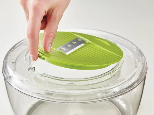Joseph Joseph Salatzubereitungsset Multi-Prep Plastikmaterial Grun Transparent / 4-In-1: Salatschleuder, Spiralschneider, Küchenmesser Und Reibe - Gelb - Grun - Transparent Fashion
