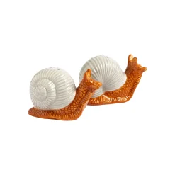 & klevering Salz- Und Pfeffer-Set Escargot Keramik Braun / Keramik - Braun - Weis Outlet
