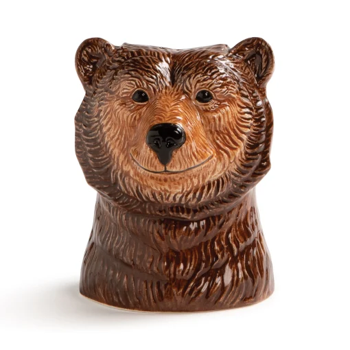 & klevering Salz- Und Pfeffer-Set Grizzly Bear Keramik / Handbemaltes Porzellan - Braun Discount