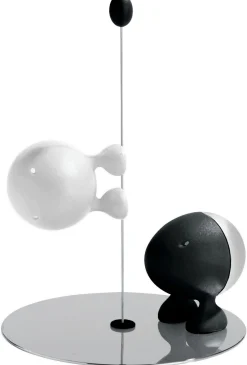 Alessi Salz- Und Pfeffer-Set Lilliput Plastikmaterial Weis Schwarz - Schwarz - Weis New