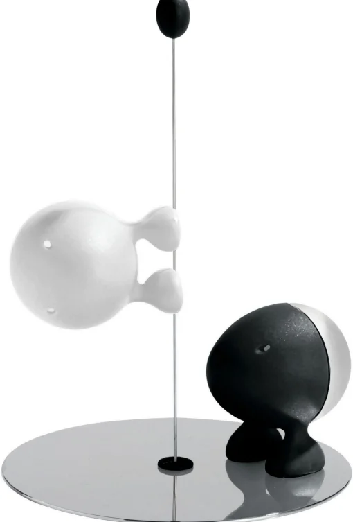 Alessi Salz- Und Pfeffer-Set Lilliput Plastikmaterial Weis Schwarz - Schwarz - Weis New