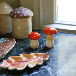 & klevering Salz- Und Pfeffer-Set Mushroom Keramik / Keramik - Orange Shop