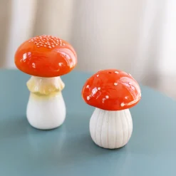 & klevering Salz- Und Pfeffer-Set Mushroom Keramik / Keramik - Orange Shop