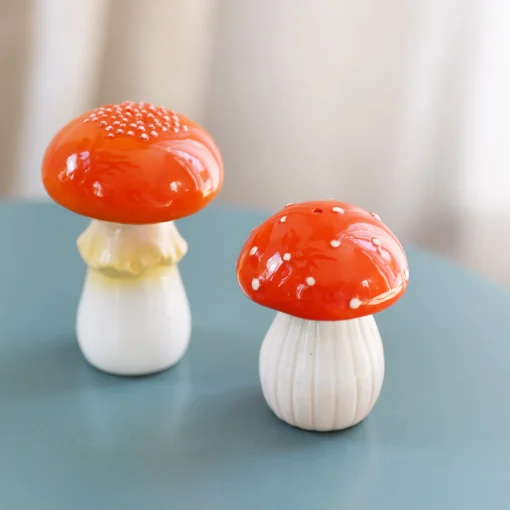 & klevering Salz- Und Pfeffer-Set Mushroom Keramik / Keramik - Orange Shop