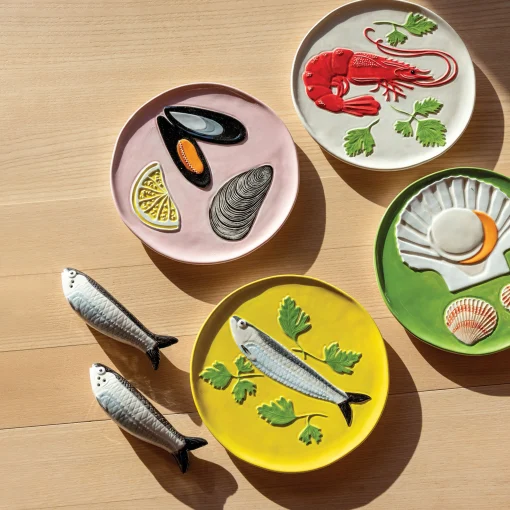 & klevering Salz- Und Pfeffer-Set Sardine Keramik Weis - Schwarz - Weis Best