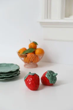 & klevering Salz- Und Pfeffer-Set Strawberry Keramik Rot / Keramik - Grun - Rot Hot