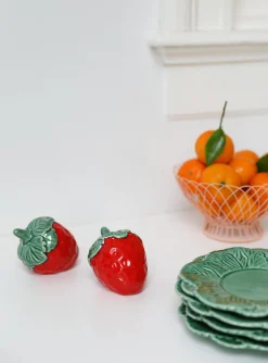 & klevering Salz- Und Pfeffer-Set Strawberry Keramik Rot / Keramik - Grun - Rot Hot
