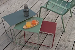 Fermob Satz-Tische Oulala Metall Bunt / 3Er-Set - 55 X 30 X H 40 Cm - Kaktus - Pepper - Rosmarin Store