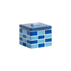 & klevering Schachtel Carre Small Keramik/ 8 X 8 X H 7 Cm - Steinzeug - Blau Flash Sale