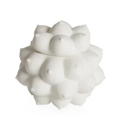 Jonathan Adler Schachtel Georgia Keramik/ Porzellan - Bruste Als Relief-Motiv - Weis Hot