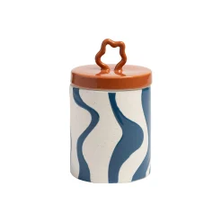 & klevering Schachtel Liquid Keramik / O 10.5 X H 18 Cm - Keramik - Blau Cheap