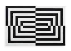 Jonathan Adler Schachtel Op Art Large Holz Weis Schwarz / Lack - 30 X 20 Cm - Schwarz - Weis Clearance