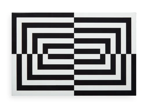 Jonathan Adler Schachtel Op Art Large Holz Weis Schwarz / Lack - 30 X 20 Cm - Schwarz - Weis Clearance