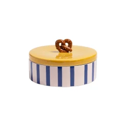 & klevering Schachtel Pretzel Keramik Bunt / O 23.5 X H 13,5 Cm - Keramik - Blau - Gelb Cheap