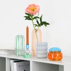& klevering Schachtel Puffy Glas Bunt / O 11.5 X H 10 Cm - Glas - Blau - Orange Flash Sale