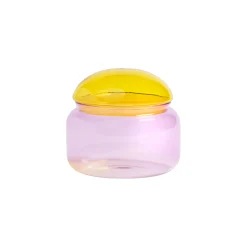 & klevering Schachtel Puffy Glas Bunt / O 13.5 X H 12 Cm - Glas - Gelb - Rosa New