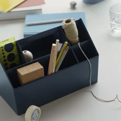 Muuto Schachtel Sketch Plastikmaterial Blau / 26 X 17,5 Cm - Recycling-Kunststoff - Nachtblau Cheap