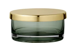 AYTM Schachtel Tota Small Metall Glas Grun Gold / Zylinderformig - O 9 Cm X H 4,5 Cm - Grun - Messing Clearance