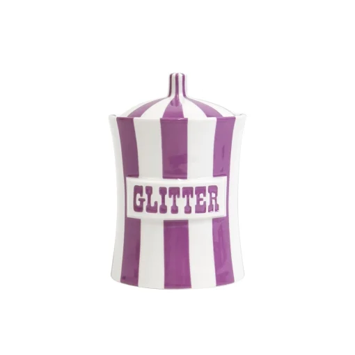 Jonathan Adler Schachtel Vice - Glitter Keramik Violett / Porzellan - O 10 X H 15 Cm - Violett - Weis Cheap