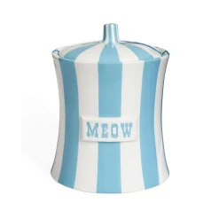 Jonathan Adler Schachtel Vice - Meow Keramik Blau / Porzellan - O 16 X H 20 Cm - Hellblau - Weis Outlet