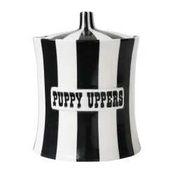 Jonathan Adler Schachtel Vice - Puppy Uppers Keramik / Porzellan - O 17 X H 22 Cm - Schwarz Best