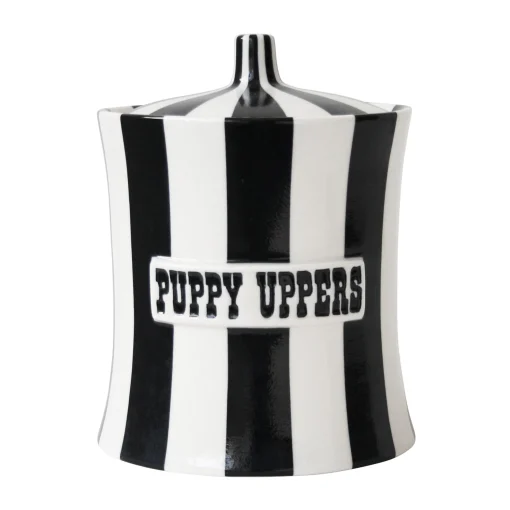 Jonathan Adler Schachtel Vice - Puppy Uppers Keramik / Porzellan - O 17 X H 22 Cm - Schwarz Best