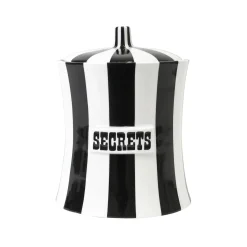 Jonathan Adler Schachtel Vice - Secrets Keramik Schwarz / Porzellan - O 16 X H 20 Cm - Schwarz - Weis Best