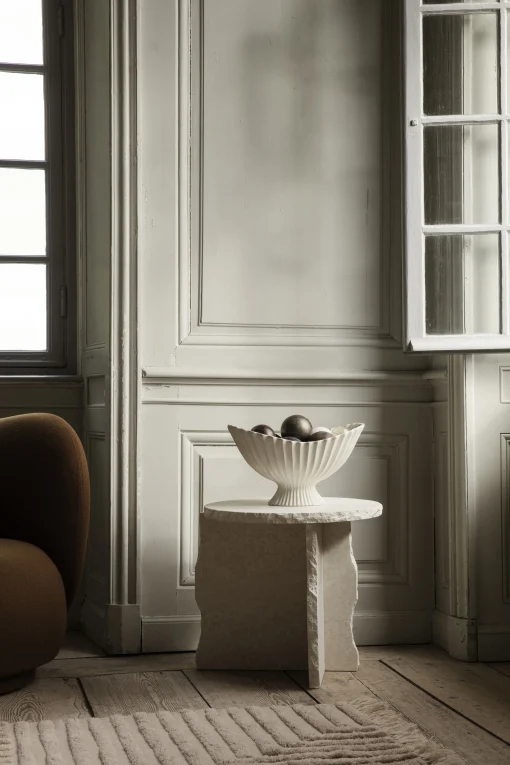 Ferm Living Schale Fountain Keramik/ Tafelaufsatz - 41 X 30 X H 24 Cm - Weis Cheap