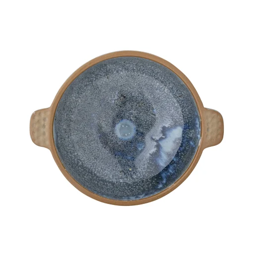 Bloomingville Schale Hariet Keramik Blau / Keramik - O 12,5 X H 4 Cm - Blau - Natur Fashion