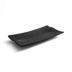 Ethnicraft Schale Japan Holz/ Handgeschnitztes Mahagoni 40 X 21 Cm - Schwarz Discount