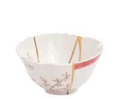 Seletti Schale Kintsugi Keramik Weis / Porzellan & Feingold - Gold - Rot - Weis Fashion
