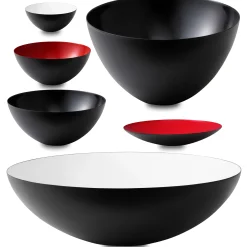 Normann Copenhagen Schale Krenit Metall Weis Schwarz O 12,5 Cm - Schwarz - Weis Discount