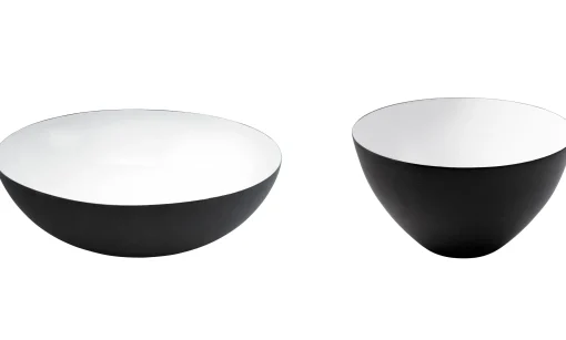 Normann Copenhagen Schale Krenit Metall Weis Schwarz O 12,5 Cm - Schwarz - Weis Discount
