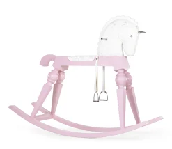 Moooi Schaukelpferd Arion Pink Leder Holz/ Riesen-Einhorn H 180 Cm - Limitierte & Nummerierte Ausgabe 20 Jahre Mid - Rosa Shop