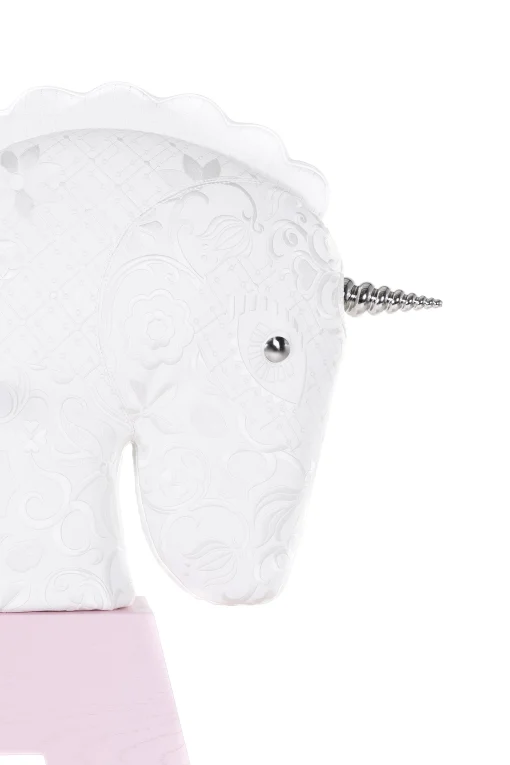 Moooi Schaukelpferd Arion Pink Leder Holz/ Riesen-Einhorn H 180 Cm - Limitierte & Nummerierte Ausgabe 20 Jahre Mid - Rosa Shop