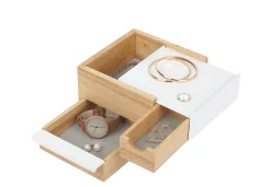 Umbra Schmuckschatulle Stowit Small Metall Weis Holz Natur / 17 X 15 Cm - Holz Natur - Weis Clearance