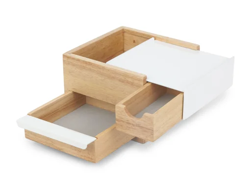 Umbra Schmuckschatulle Stowit Small Metall Weis Holz Natur / 17 X 15 Cm - Holz Natur - Weis Clearance