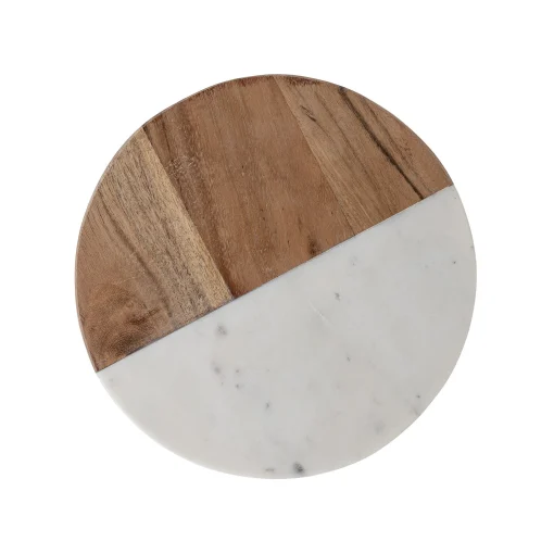 Bloomingville Schneidebrett Gya Stein Weis Holz Natur / O 25,5 Cm - Holz & Marmor - Holz Natur - Weis Hot