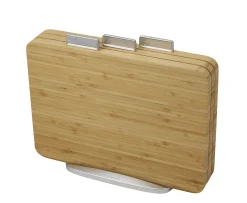 Joseph Joseph Schneidebrett Index Holz Natur Bambus / 3Er-Set + Stander - Bambus Natur Cheap