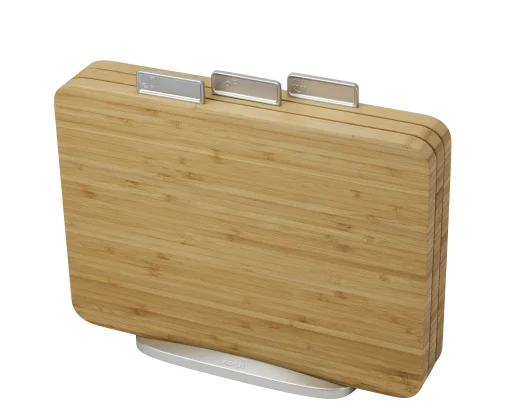 Joseph Joseph Schneidebrett Index Holz Natur Bambus / 3Er-Set + Stander - Bambus Natur Cheap