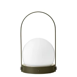 Menu Schnurlosleuchte Carrie Led Glas Grun / Usb - Metall & Glas - Olivgrun Flash Sale
