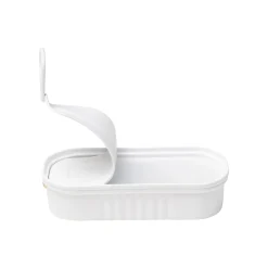 Seletti Schnurlosleuchte Daily Glow - Sardine Led Plastikmaterial / Kunstharz - O 11.5 X H 24,5 Cm / Aufladbar Uber Usb - Weis Clearance
