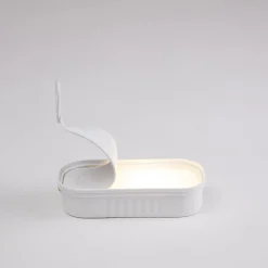 Seletti Schnurlosleuchte Daily Glow - Sardine Led Plastikmaterial / Kunstharz - O 11.5 X H 24,5 Cm / Aufladbar Uber Usb - Weis Clearance