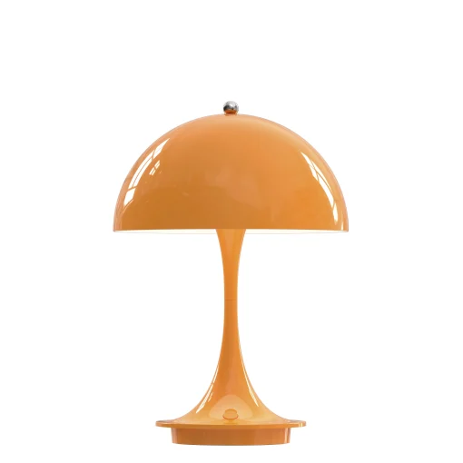 Louis Poulsen Schnurlosleuchte Panthella Portable Metal Led Metall / Led - Lampenschirm Metall - H 23 Cm - Aufladung Uber Usb - Orange Shop