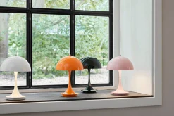 Louis Poulsen Schnurlosleuchte Panthella Portable Metal Led Metall / Led - Lampenschirm Metall - H 23 Cm - Aufladung Uber Usb - Orange Shop